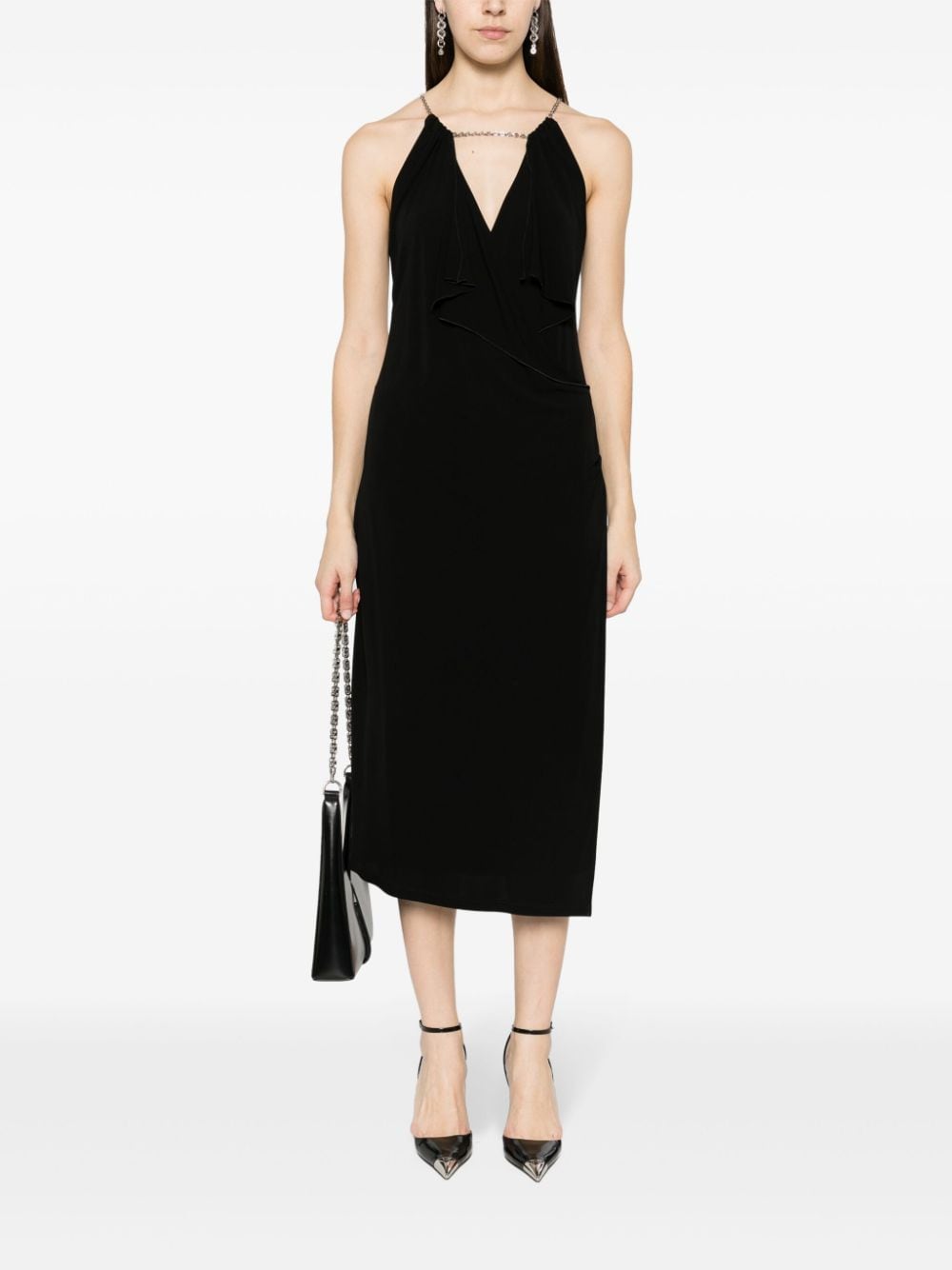 Givenchy Midi-jurk met halternek - Zwart