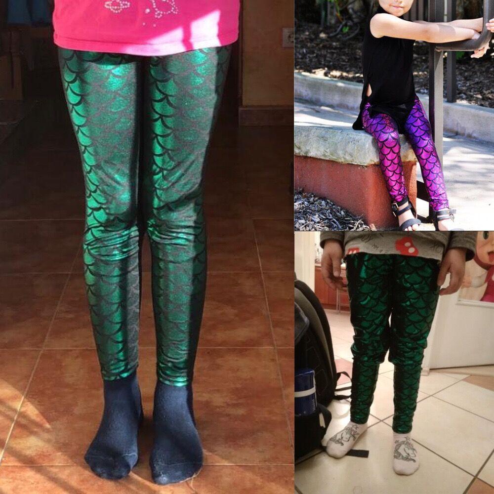 ChenFa Spring Autumn Girls Leggings Pants Kids Colorful Shiny Pants Slim Trousers Childrens Clothes 2-11Years