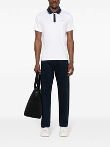 Michael Kors logo-embroidered contrasting trim polo shirt - Wit