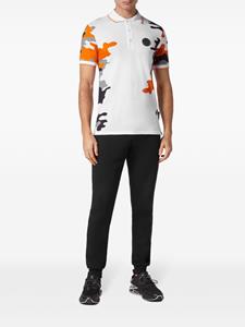 Plein Sport camouflage-print cotton polo shirt - Wit