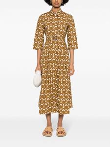 'S Max Mara Midi-jurk met ceintuur - Bruin