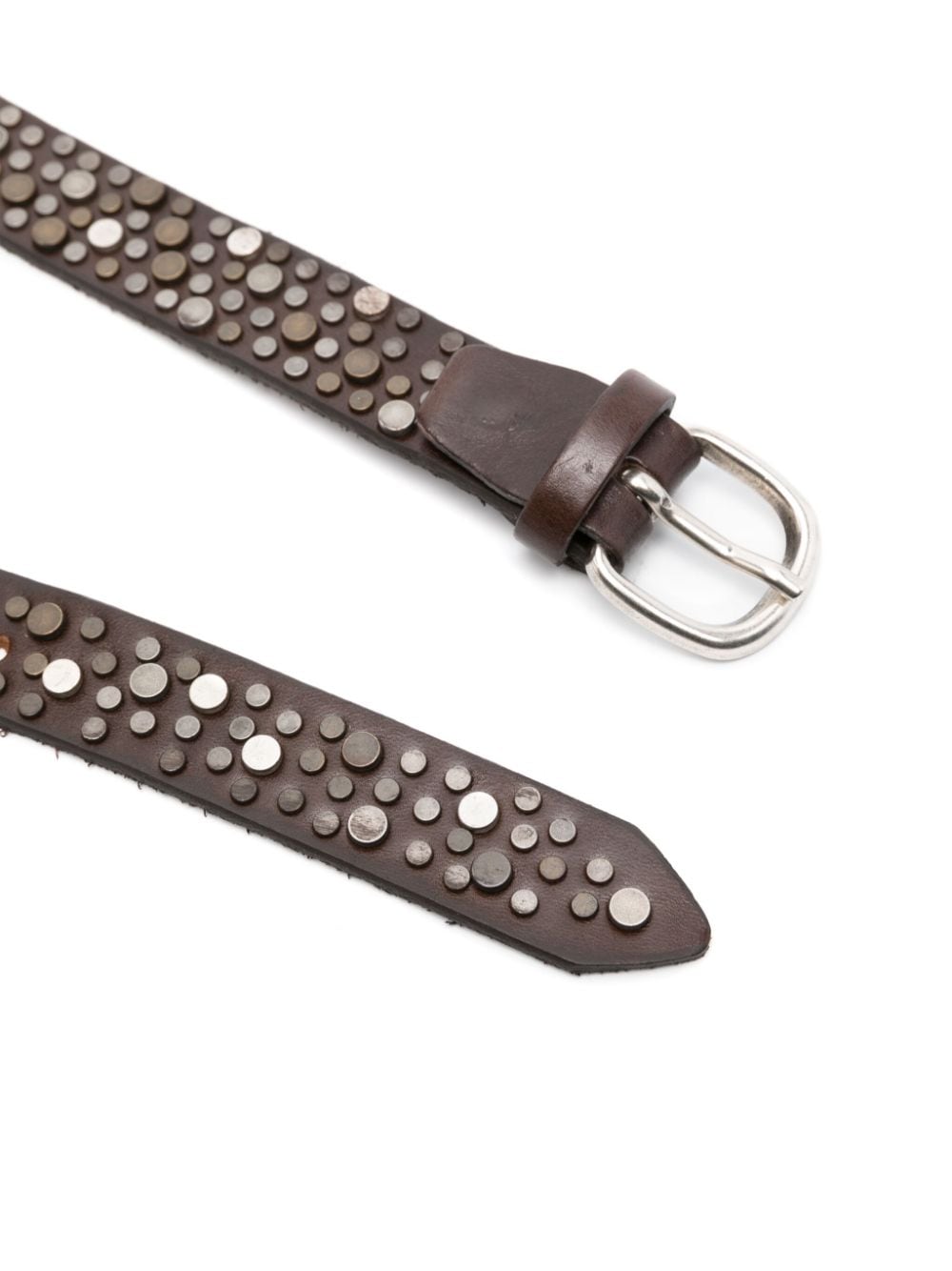 ERALDO stud-embellished leather belt - Bruin