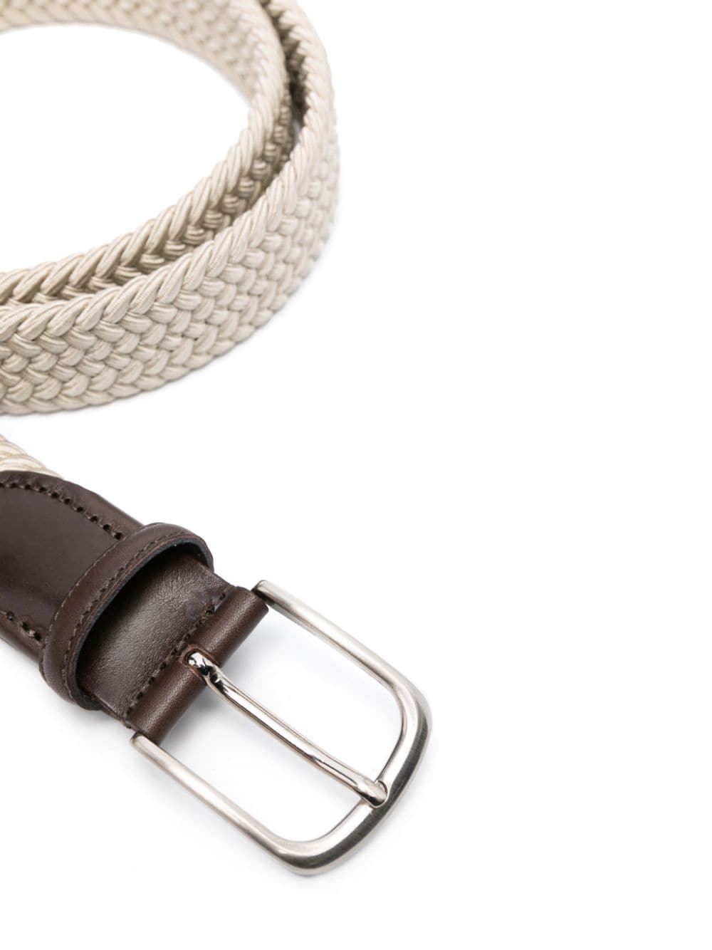 ERALDO leather-trim interwoven belt - Beige