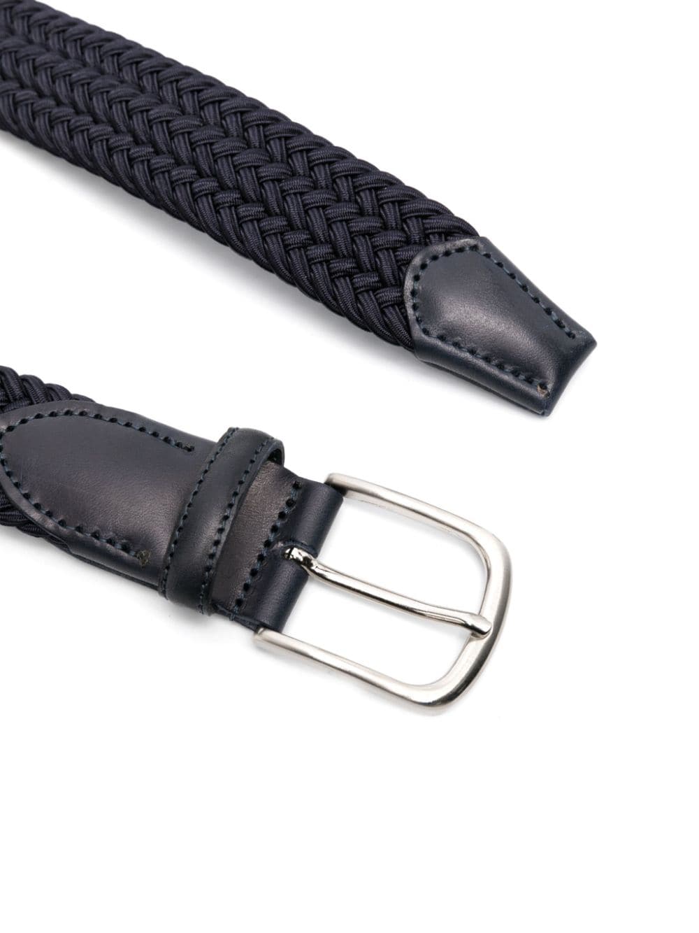 ERALDO leather-trim interwoven belt - Blauw