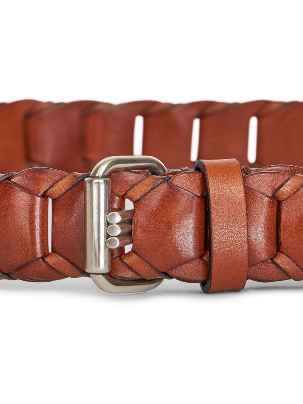 ETRO woven leather belt - Bruin