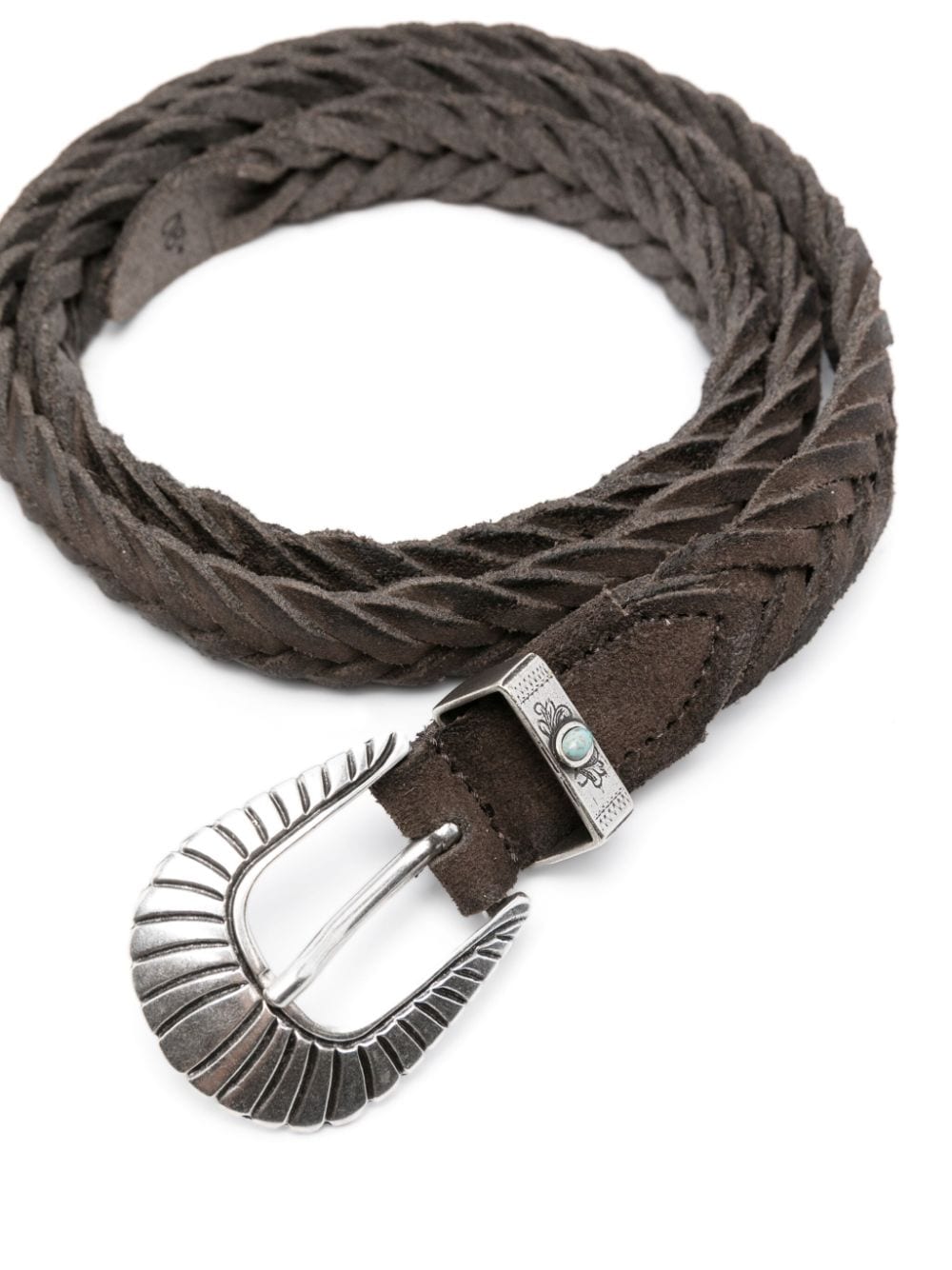 ERALDO braided suede belt - Bruin
