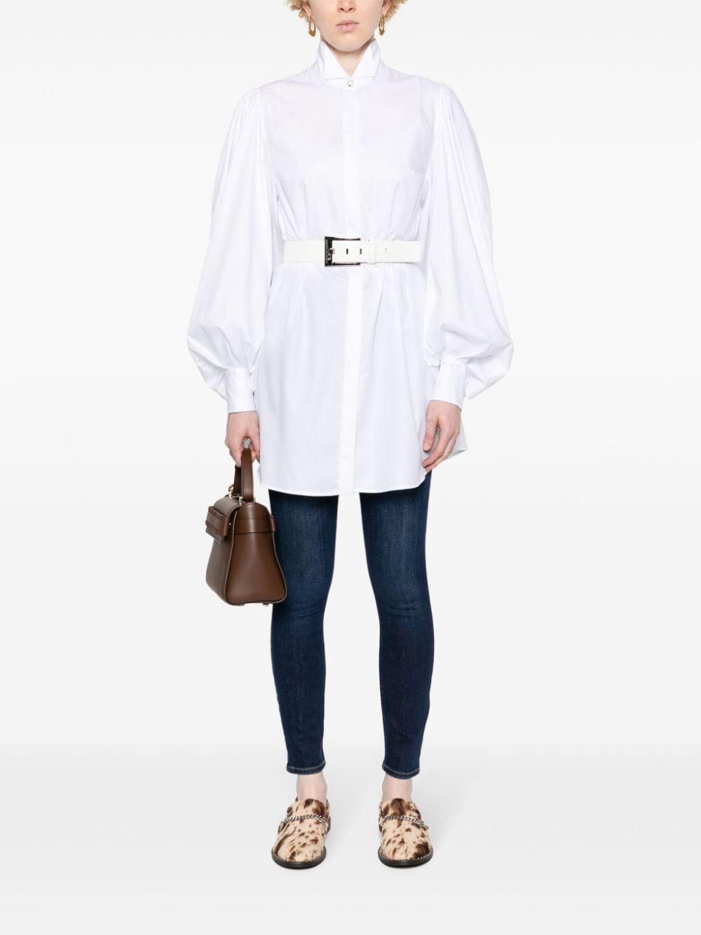 Elisabetta Franchi cotton shirt dress - Wit