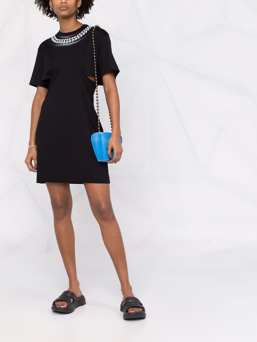 Givenchy T-shirtjurk met kettingprint - Zwart
