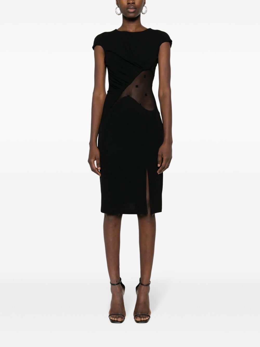 Givenchy Midi-jurk met vlakken - Zwart