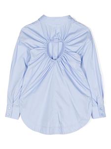 Miss Grant Kids Katoenen shirt met uitgesneden details - Blauw