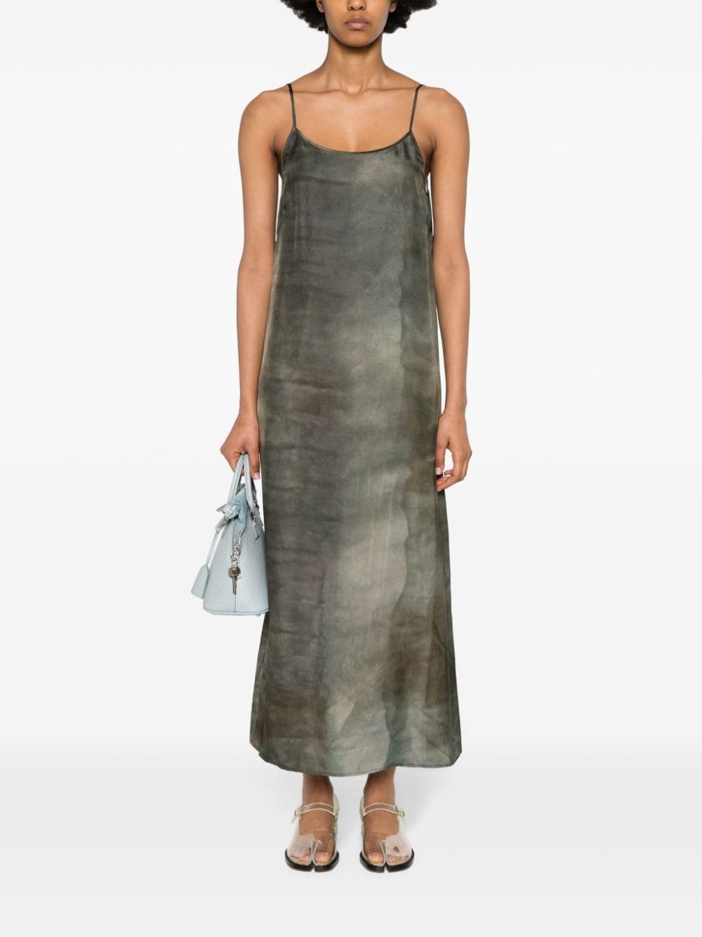 Uma Wang Midi-jurk met abstracte print - Blauw