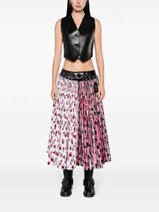 Chopova Lowena Daydream plissé midi skirt - Zwart