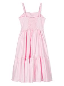 Miss Grant Kids Katoenen jurk met strikdetail - Roze