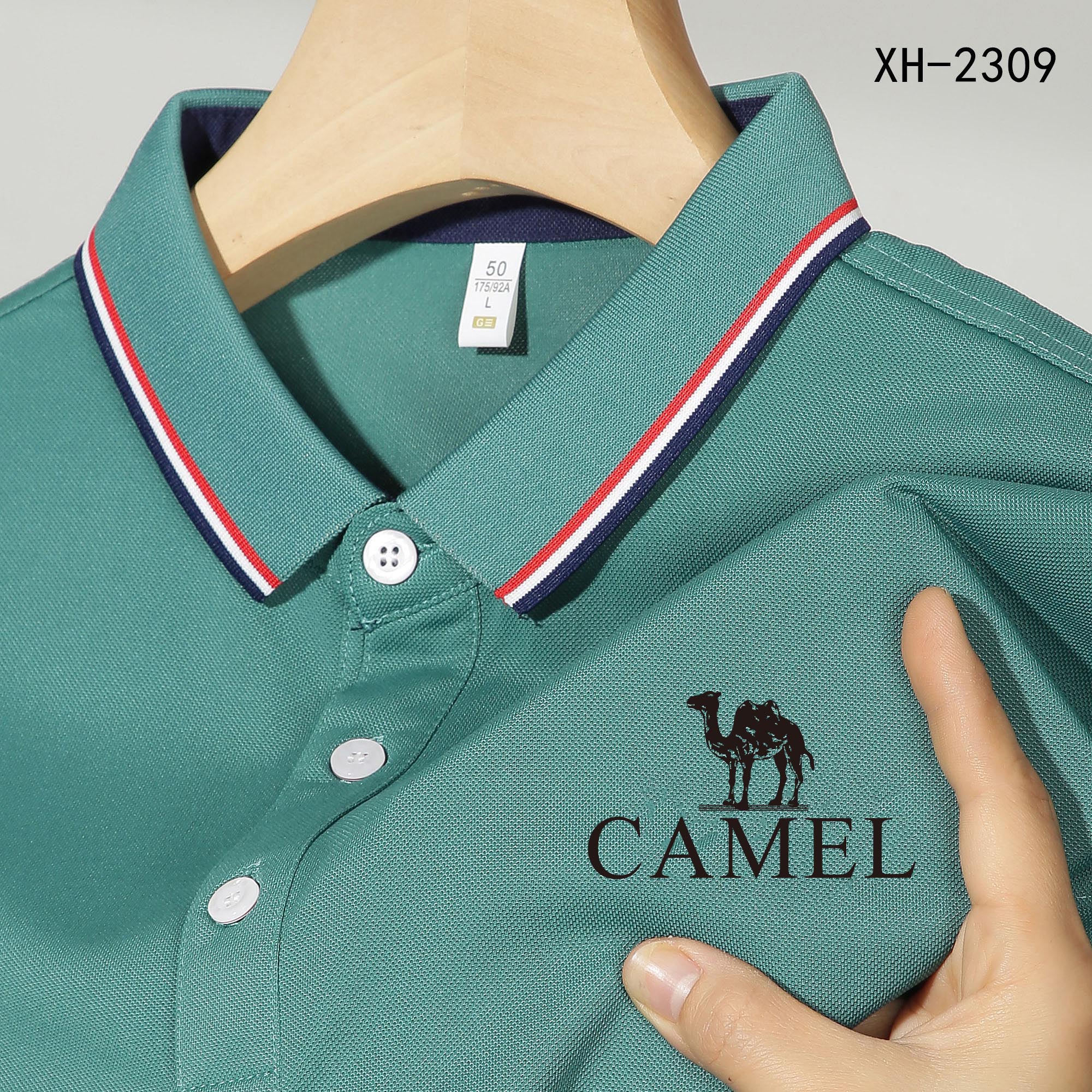 Camel Summer New Quick Drying Moisture Wicking Polo Shirt Men's Business Leisure Embroidered Polo Shirt