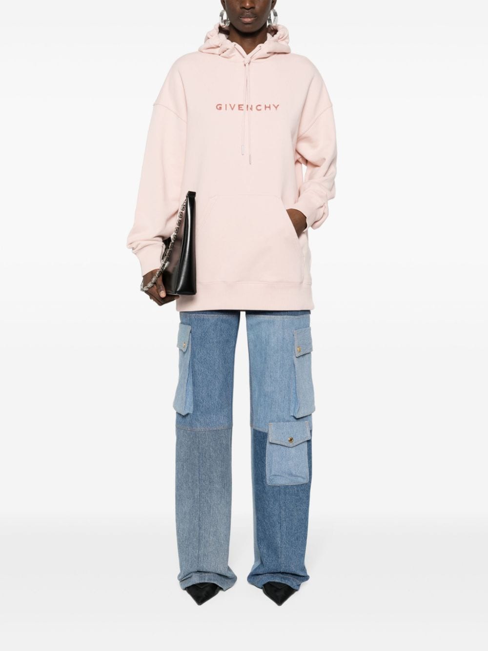 Givenchy Gerafelde hoodie - Roze