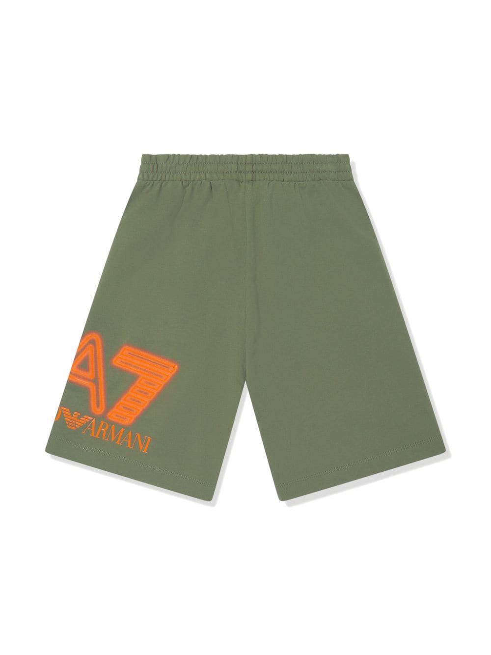 Emporio Armani Kids Katoenen shorts met logoprint - Groen