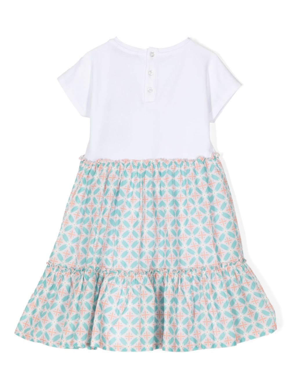 Aigner Kids heart-print cotton dress - Wit