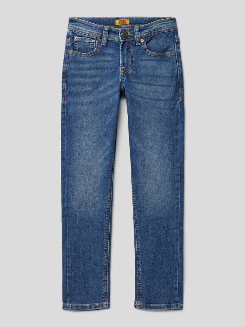 Jack & jones Slim fit jeans met contrastnaden, model 'GLENN'