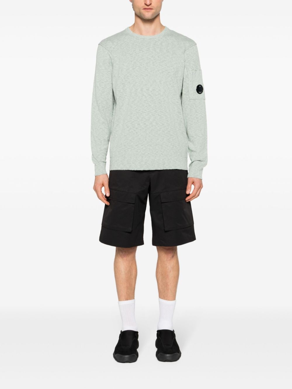 C.P. Company mélange-effect knitted jumper - Groen