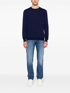 Fay wide-ribbed cotton jumper - Blauw