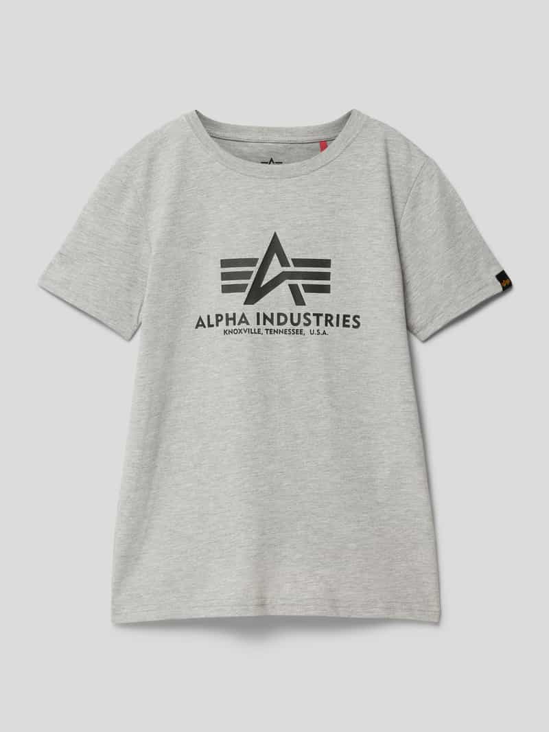 Alpha industries T-shirt met labelprint, model 'Basic'