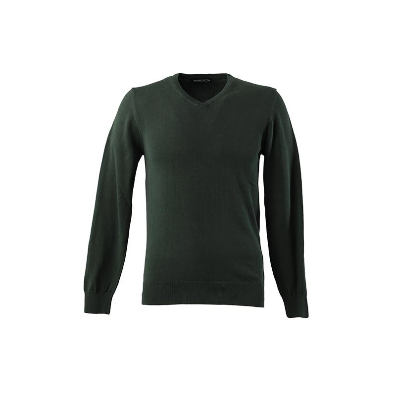 Keep Out Basic gebreide herensweater met V-hals Nefti groen