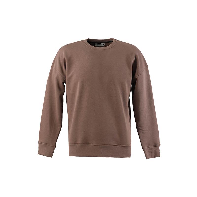 Keep Out Oversized herensweatshirt met ronde hals, bruin