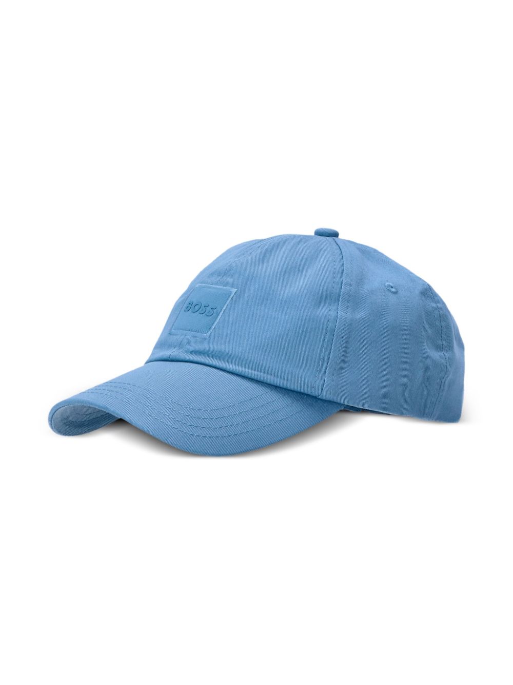BOSS logo-appliqué cotton cap - Blauw