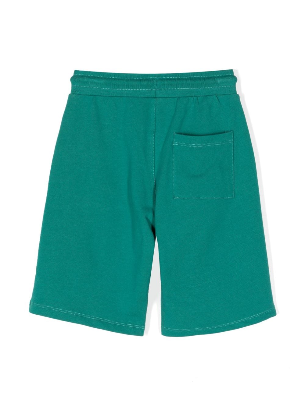 Aigner Kids logo-patch stretch-cotton Bermuda shorts - Groen