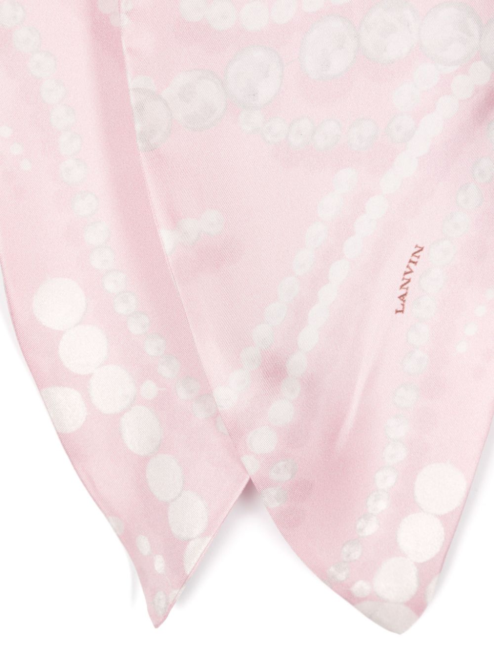 Lanvin pearl-print silk scarf - Roze