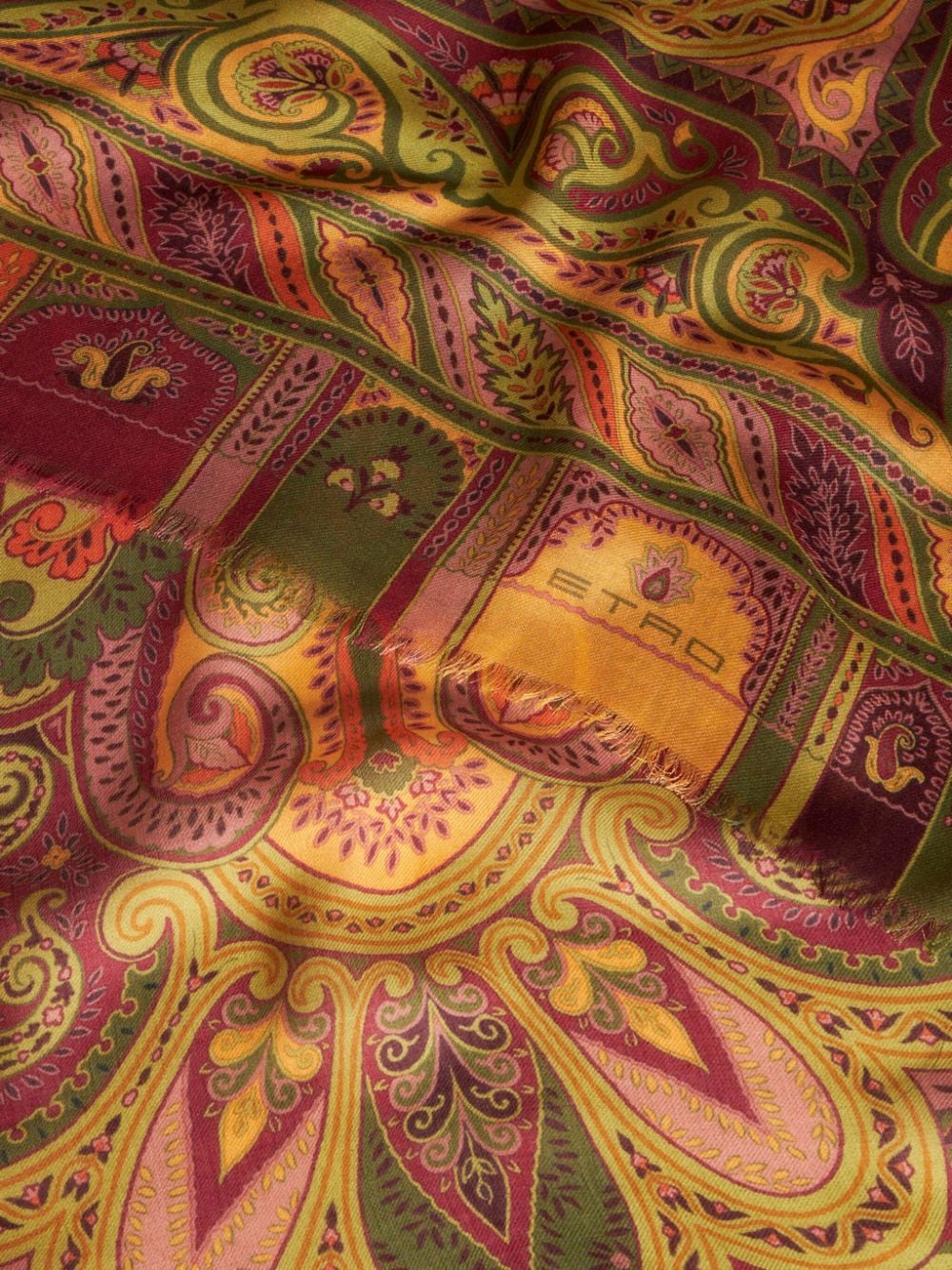 ETRO Sjaal met paisley-print en franje - Oranje