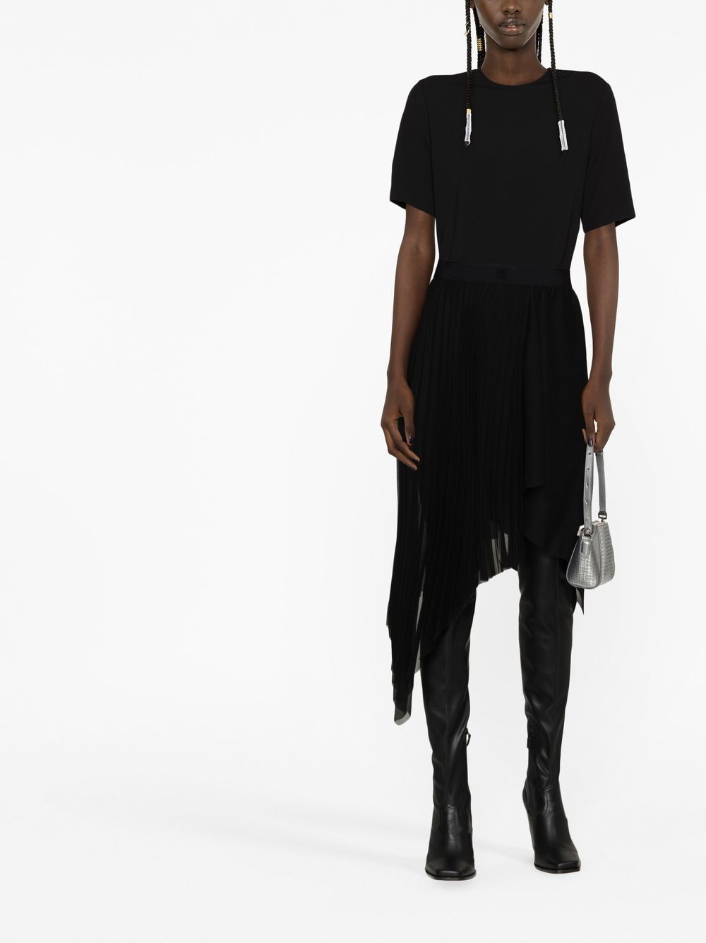 Givenchy Asymmetrische midi-jurk - Zwart