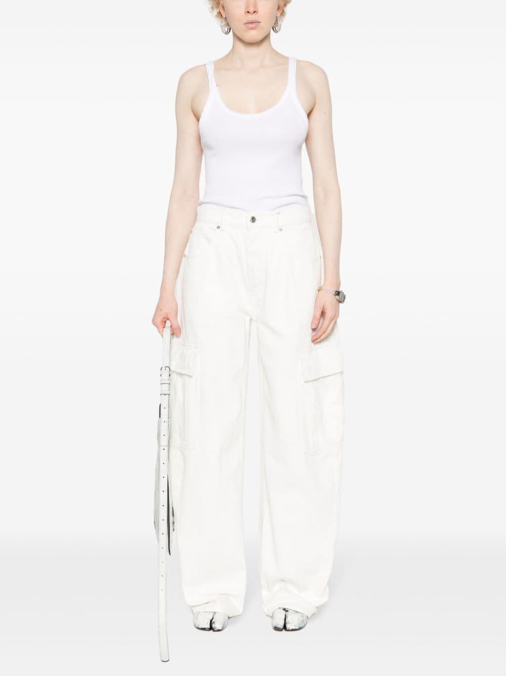 Alexander Wang low-rise cargo jeans - Wit