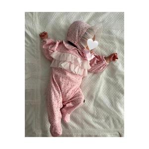 Palmiye Clothing & Footwear & Accessories Pasgeboren babymeisje Lora hoed Tule gedetailleerde laarsjes Jumpsuit babymeisje pak ziekenhuisuitgang