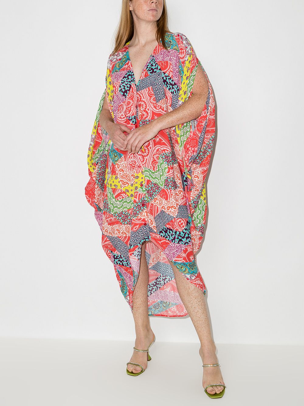 ETRO Midi-jurk met patchwork - Rood