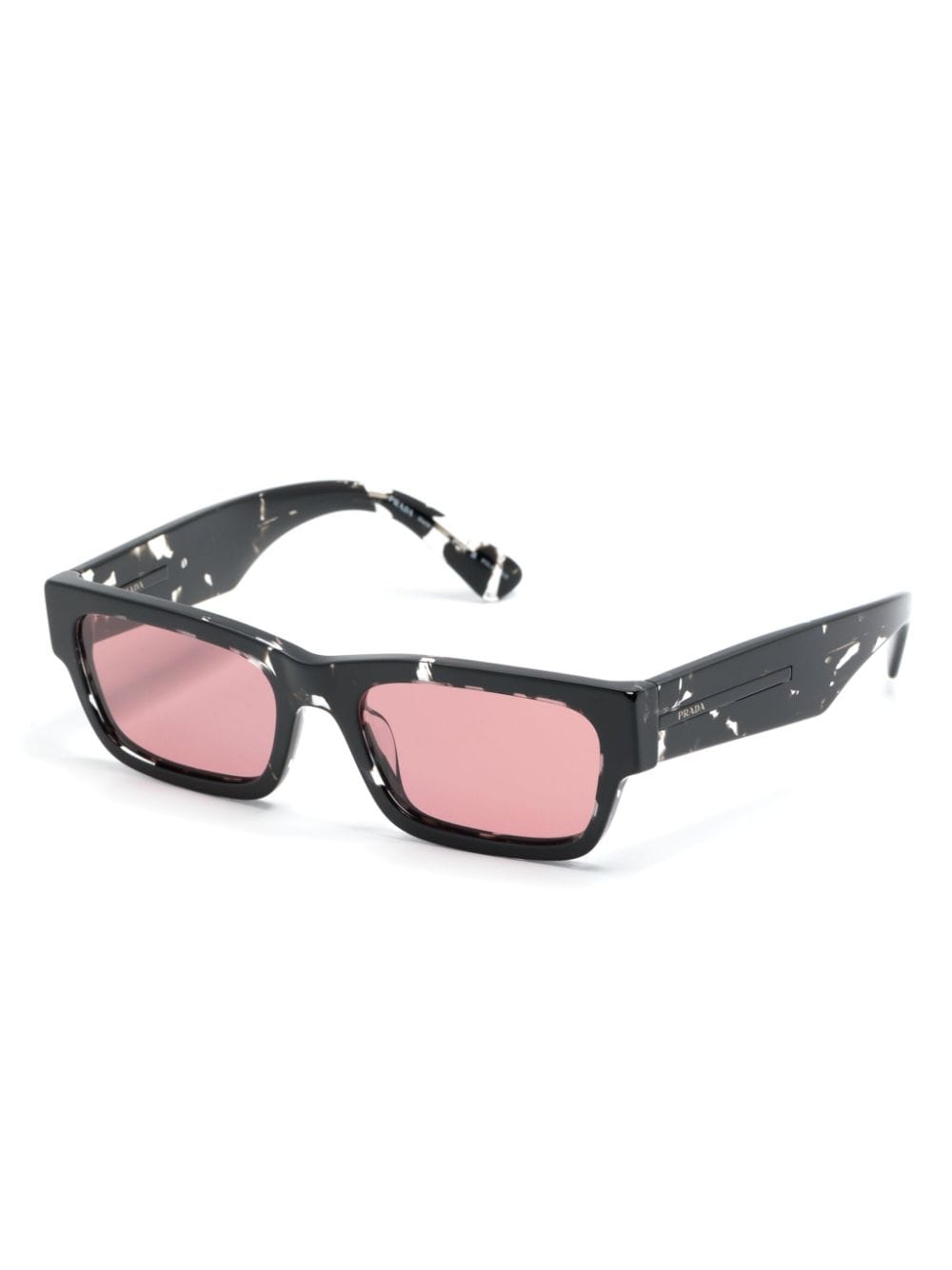 Prada Eyewear tortoiseshell rectangle-frame sunglasses - Zwart