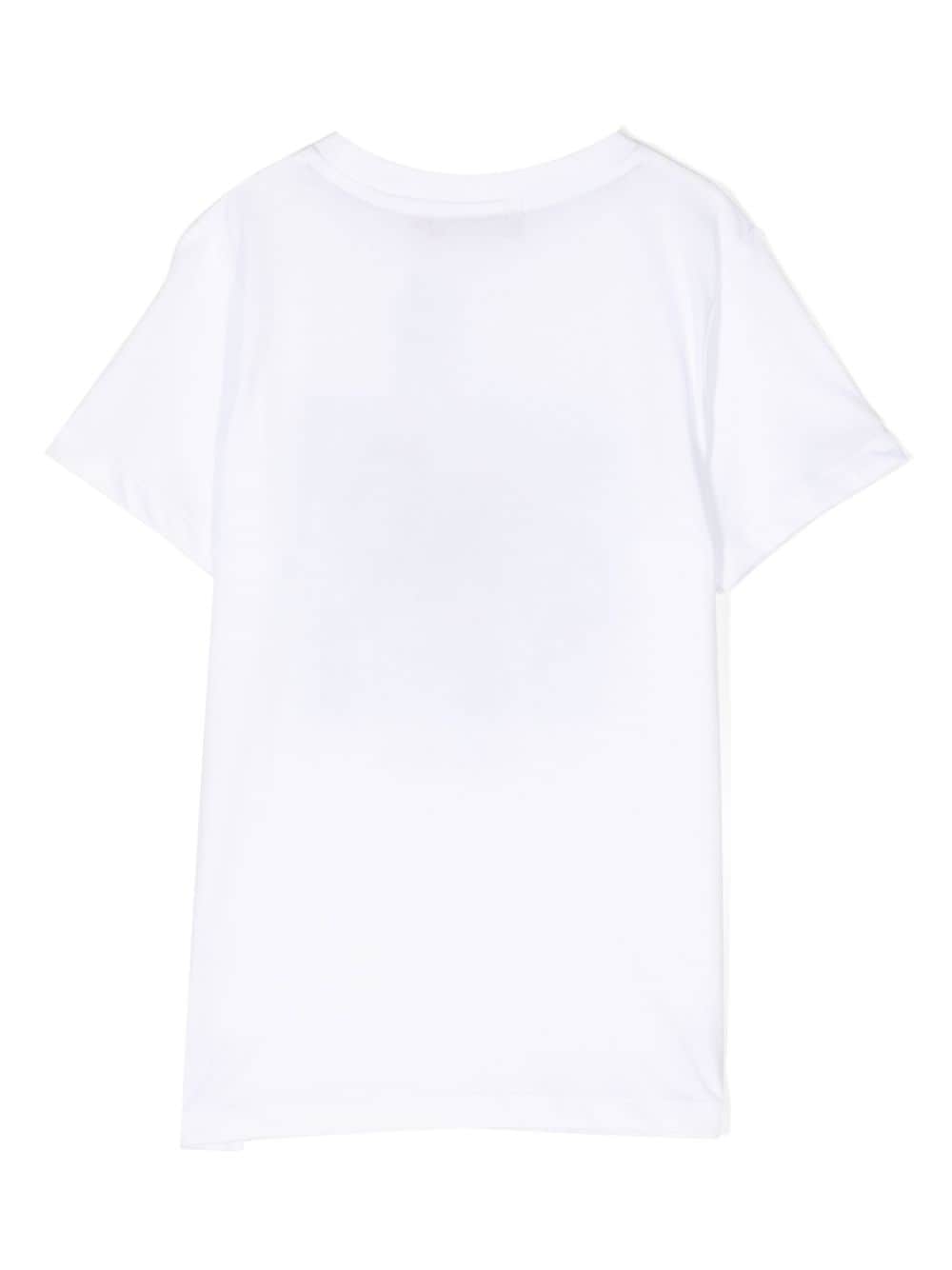 Aigner Kids logo-print cotton-jersey T-shirt - Wit