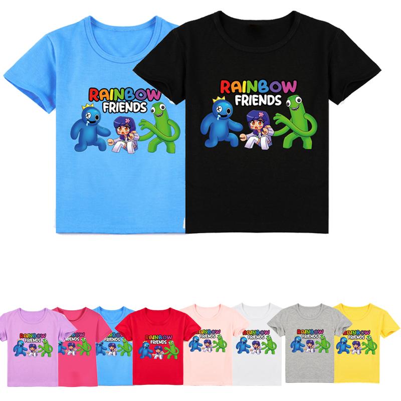 Colour Time Kinderen Nieuwe collectie Mode 3D-geprint Rainbow Friends T-shirt met korte mouwen voor kinderen