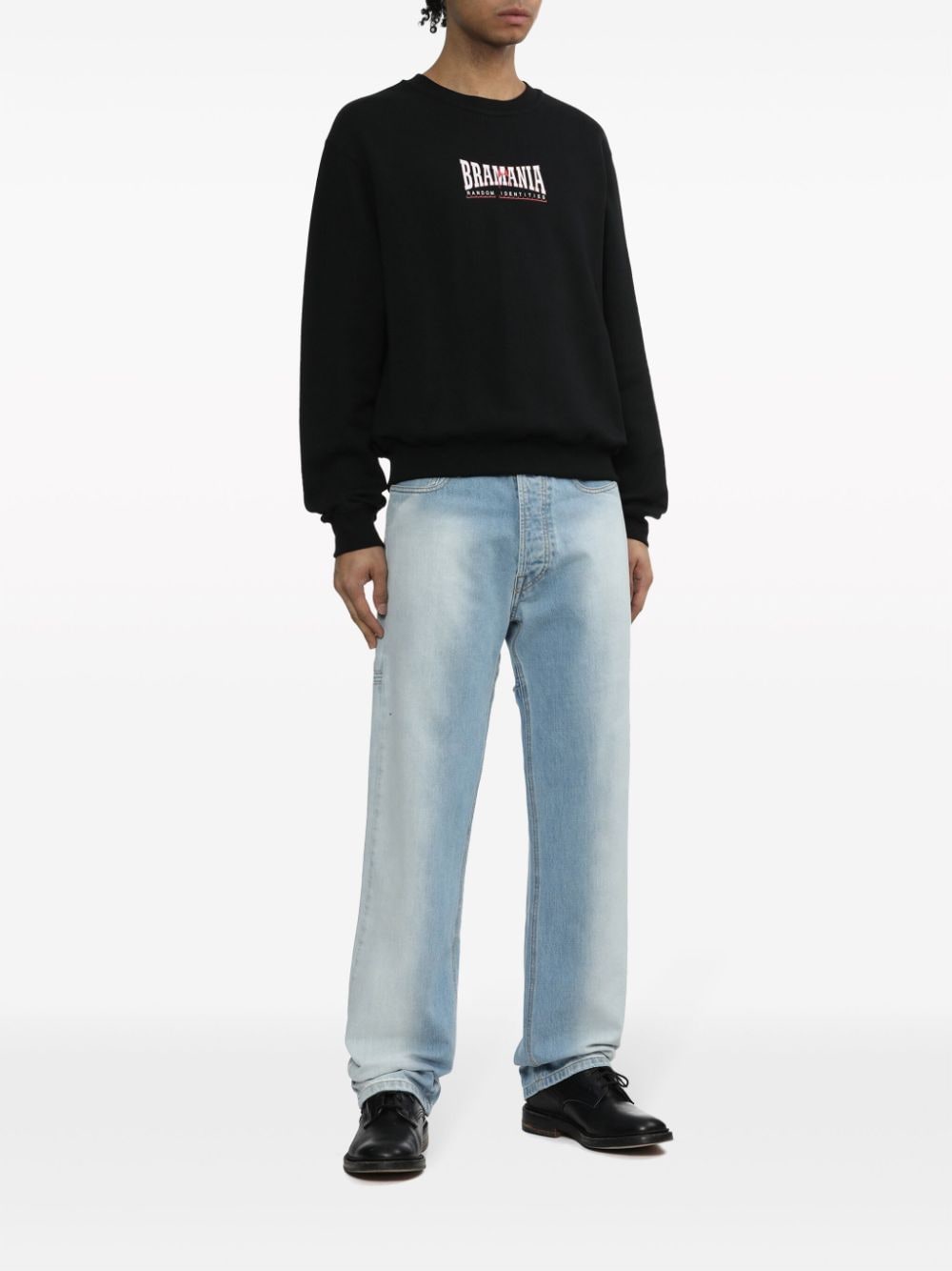 Random Identities zip-up cotton sweatshirt - Zwart