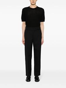 Emporio Armani crew-neck knitted top - Zwart