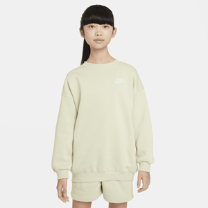 NIKE Sportswear Club Fleece Oversized Sweatshirt Mädchen 371 - olive aura/white