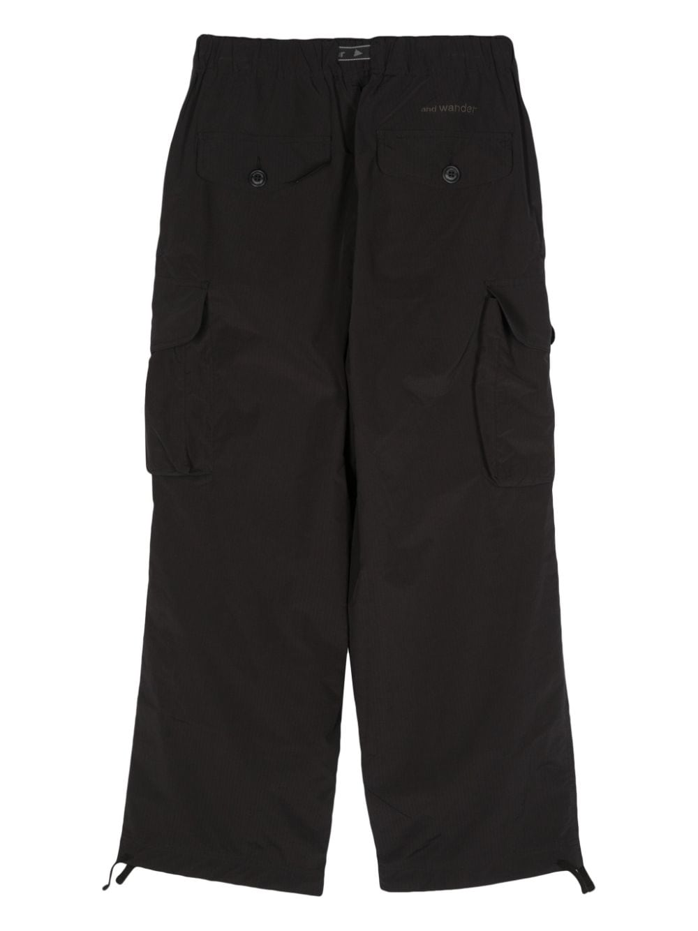 And Wander belted cargo trousers - Zwart