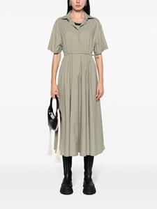 Moncler classic-collar midi shirt dress - Grijs