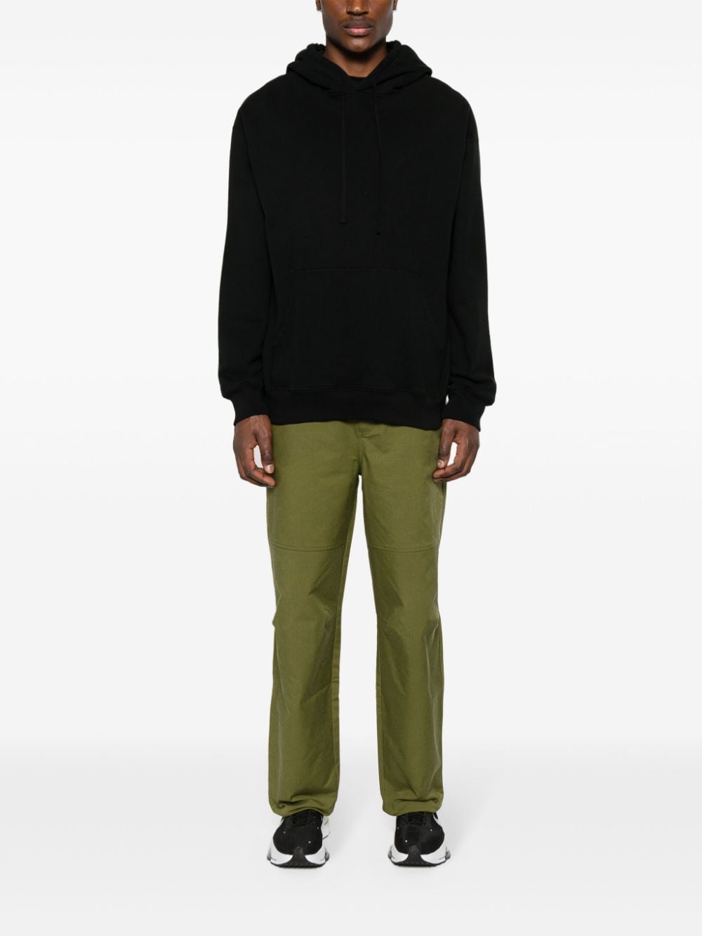 The North Face logo-embroidered trousers - Groen