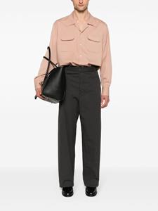 LEMAIRE straight-leg belted trousers - Grijs