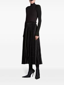 Balenciaga scoop-neck pleated midi dress - Zwart