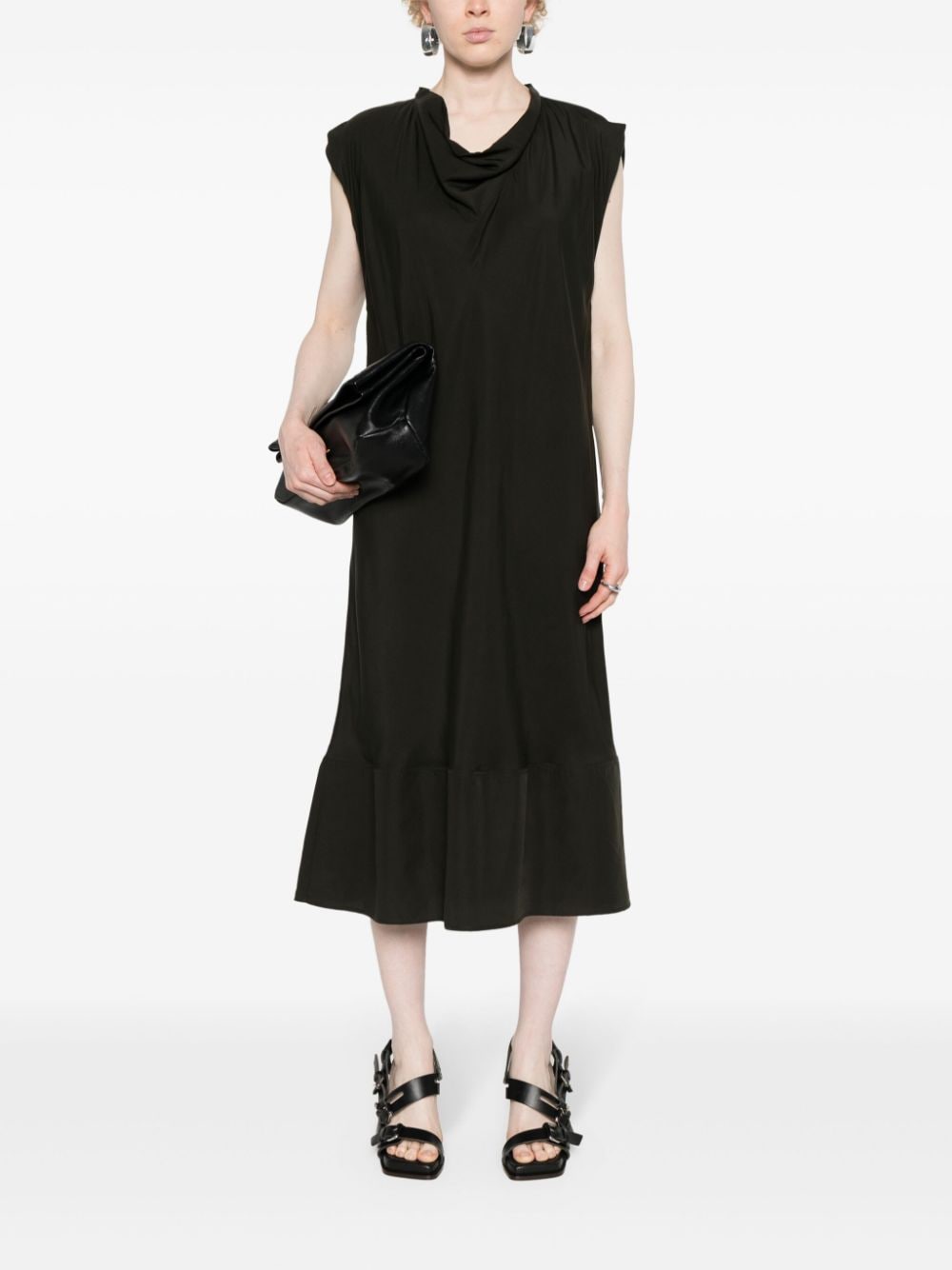 LEMAIRE short-sleeve dress - Bruin
