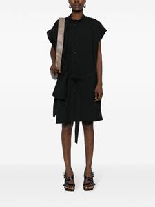 LEMAIRE asymmetrical mini dress - Zwart