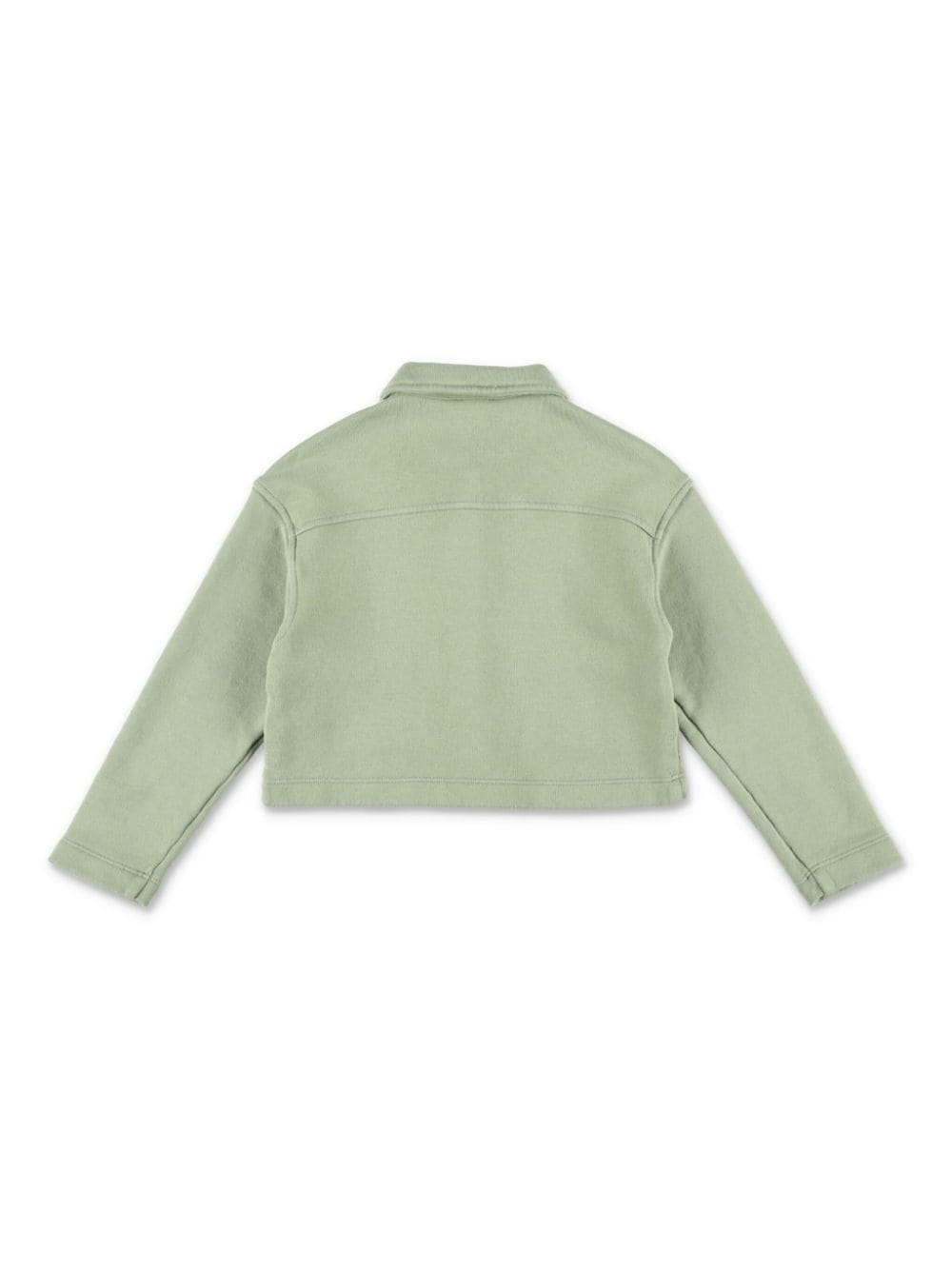 Il Gufo cropped ribbed knit jacket - Groen