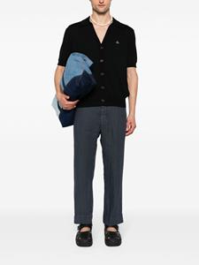 Vivienne Westwood Orb-embroidered fine-knit cardigan - Zwart